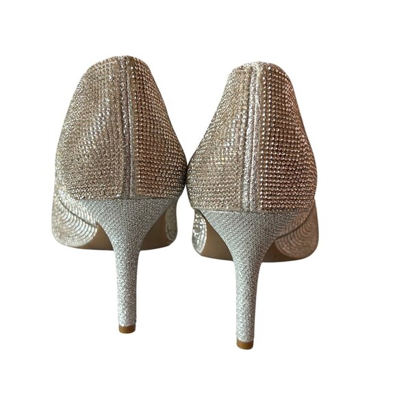 INC Zitah Rhinestone Embellished Pointed Toe Stiletto Heels Womens Size 8.5 Cham - Picture 5 of 11